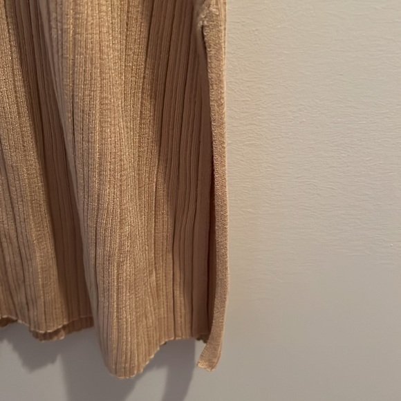 Kontatto made in Italy one size beige ribbed cami-tunique - Picture 2 of 6